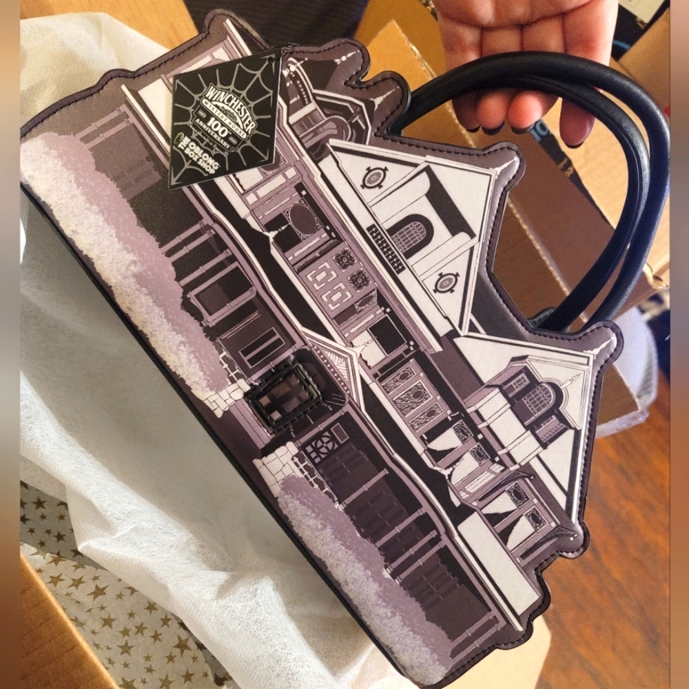 Oblong Box Shop- Winchester Mansion purse, glow in the dark. 100th anniversary.